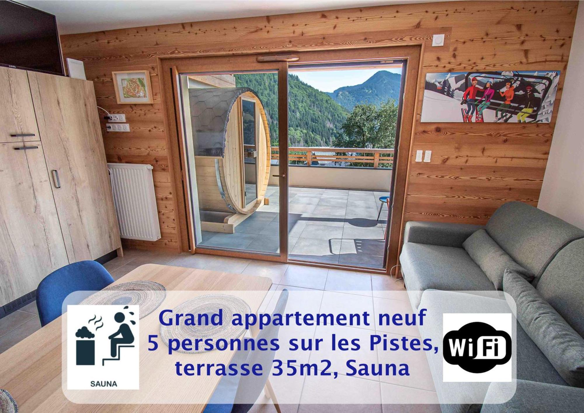 Dans Residence Neuve Le Snow Roc Sur Les Pistes, Grand Studio Cosy 5 Pers Avec Terrasse Panoramique, Sauna, Wifi Saint-Jean-dʼAulps 외부 사진